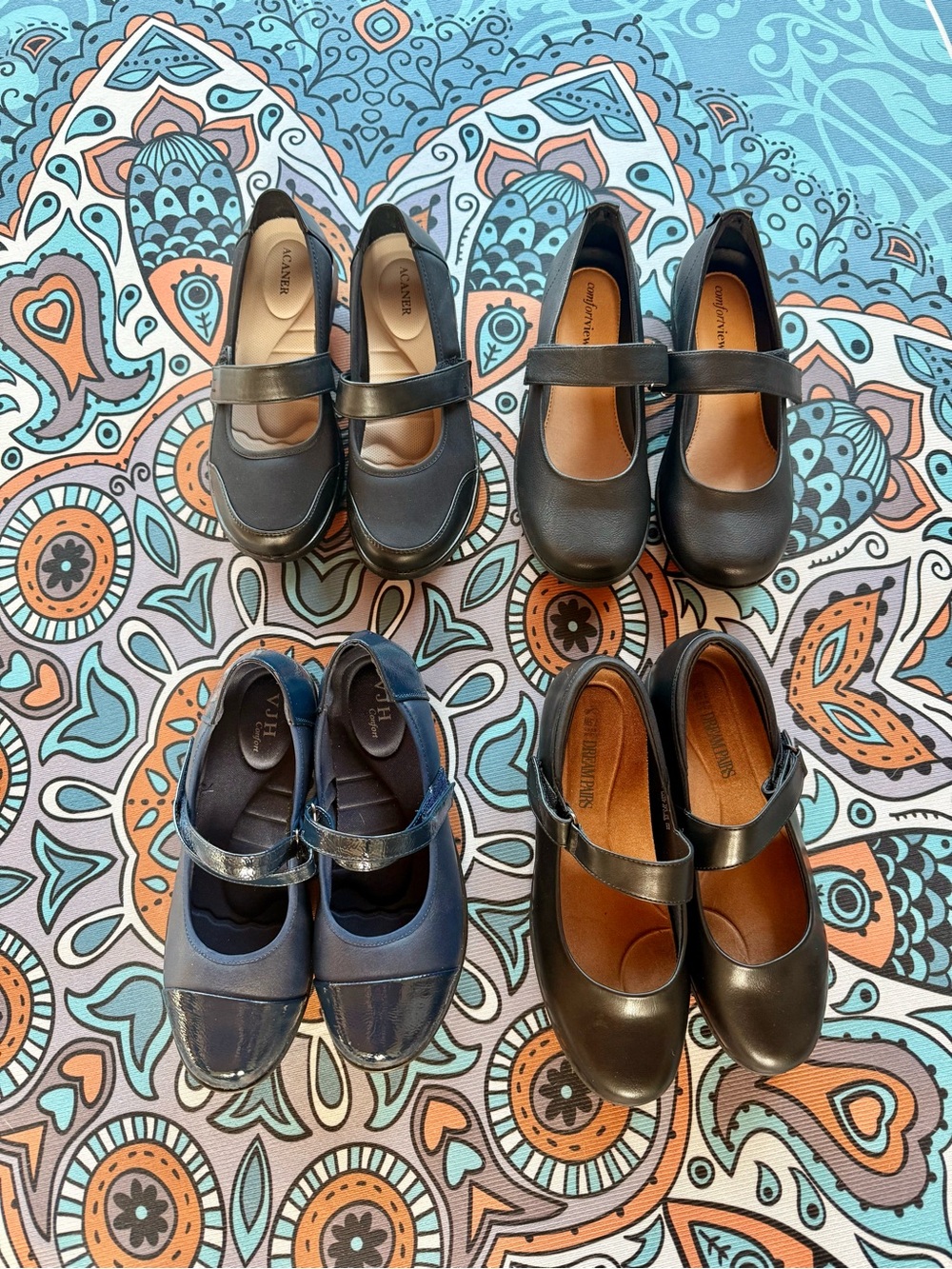 Set of 4 Pairs of Mary Jane Shoes ~ Comfort Built-Perfect👌🏻 For Back-To-School!😎